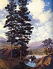 Maxfield Parrish Thy Templed Hills painting